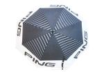 Mens Black White Windproof Golf Umbrellas Lightweight Fiberglass Frame