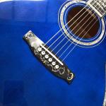 Custom OM Body Acoustic Electric Guitar Real Abalone Inlays Ebony Fingerboard