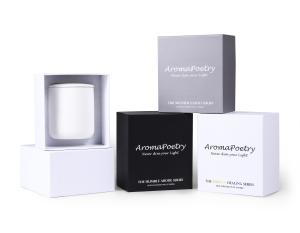 Quality Black Paper Candle Package Box Cosmetic Rigid Paper Box For Candle wholesale