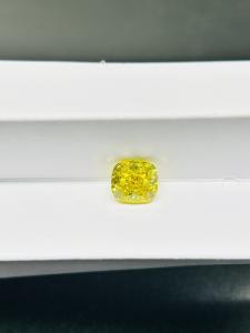 Quality 2CTS Cushion Loose Lab Created Yellow Diamond IGI Certified wholesale