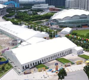 Quality Deluxe Outdoor Exhibition Tents Polyester Textile Cover 500 Seater wholesale