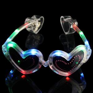 Quality Heart Shaped LED Glasses For Concerts, Party, Night Clubs And More! wholesale