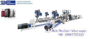Quality 20 years Experience Competitive price suitcase PC luggage sheet extrusion machine for trolley luggage wholesale