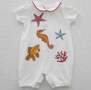 Quality Cotton Spandex Jersey Baby Footed Rompers wholesale