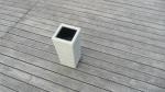White PE Rattan Wicker Flower Pot For Indoor Home / Living Room