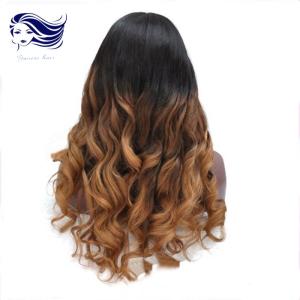 Quality Unprocessed Virgin Brazilian Full Lace Wigs Human Hair Ombre Color wholesale