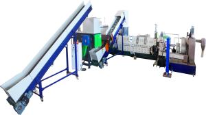 Quality 250kg/Hr Customerized Plastic Pelletizing Recycling Machine Electrcial Heating PP Woven Bag wholesale