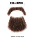 100% Human Hair Handmade Fake Mustache Beard for Entertainment/Drama/Life