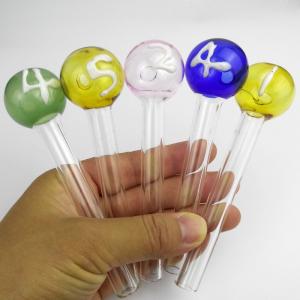 Quality Beautiful Glass Bubbler Bowl , Thick Pyrex Heady Glass Tobacco Pipe wholesale