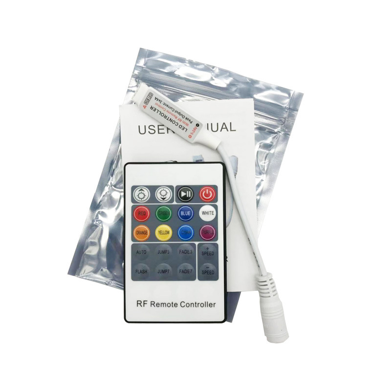 Mini RF LED RGB Controller 20 Key Wireless Remote Control For LED Strip Lights