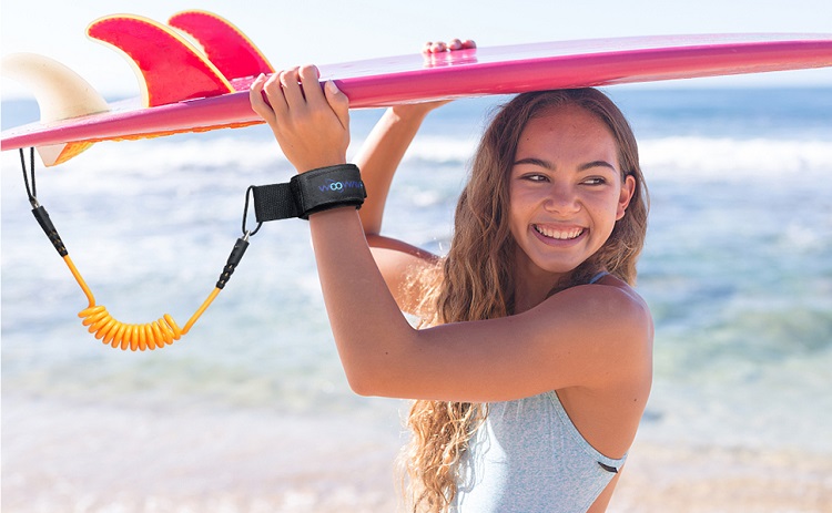 Straight Surfboard Surf Leash for Unisex on Lakes Rivers Durable Material