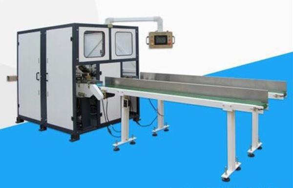 Delta Servo Motor Log Saw Cutting Machine , Toilet Roll Cutting Machine High