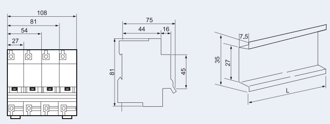 DZ47 1P 10A mini circuit breaker,mcb, good quality murray circuit breakers
