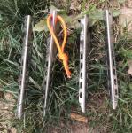 Durable Pure Titanium Ultralight Tent Stakes CNC Machining Polishing Surface