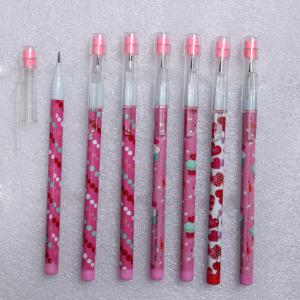 Quality plastic multi-head bullet push pencil with eraser topper for kids wholesale