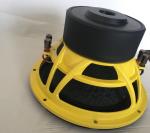Big Rubber Boot Spl Subwoofer , Car Music Woofer 89dB Yellow Frame Color