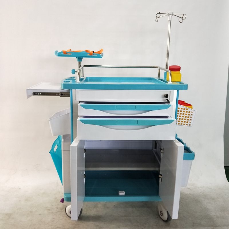 33in Crash Cart Emergency Medical Equipment Trolley Nursing ISO9001