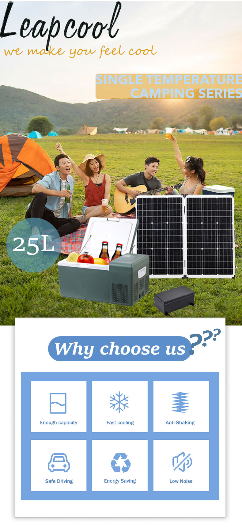 Compact and Lightweight 25L Car Freezer Refrigerator with Built-in Lithium Battery