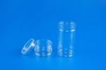 Cylinder Shape Plastic Screw Top Jars Transparent Color Food Grade Material