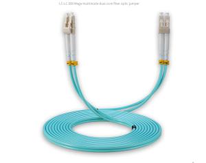 Quality LC / UPC OM3 Optical Fiber Patch Cord , Blue Ground Simplex Fiber Optic Cable wholesale