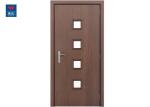 Swing Security Black Walnut Wood Fire Rated Glass Doors