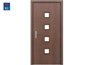 Quality Swing Security Black Walnut Wood Fire Rated Glass Doors wholesale