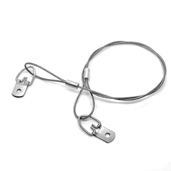 Safety Cable D-Ring Screw Hanger Wire System Stainless Steel Picture Hanging