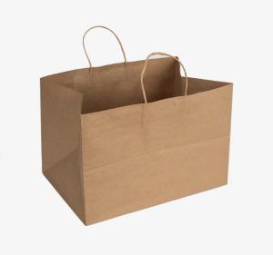 Quality takeout kraft packaging bag with handle wholesale