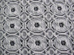 Quality Shrink-Resistant Cotton Nylon Lace Fabric , Geometric Flower Fabric CY-LW0154 wholesale