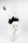 Goose Feather and Stripped Coque Flower Mount for Valentine's Day Party