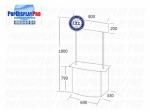 Fruit Strawberry Jam Food Table Display Stand With Metal Tube Frame Top Banner