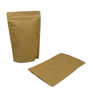 Quality Eco Friendly Plain Height 30cm Kraft Paper Zipper Bag wholesale