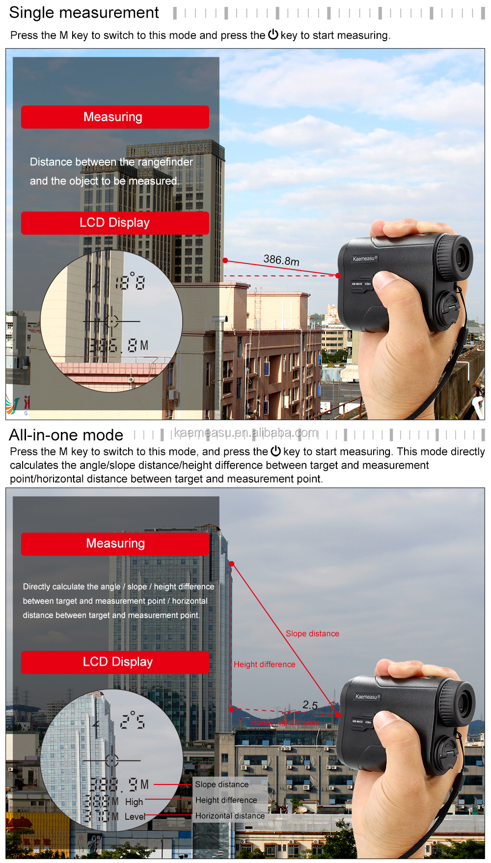 High Precision Outdoor portable golf Laser Rangefinder outdoor sport diastimeter Electronic telescope for hunting