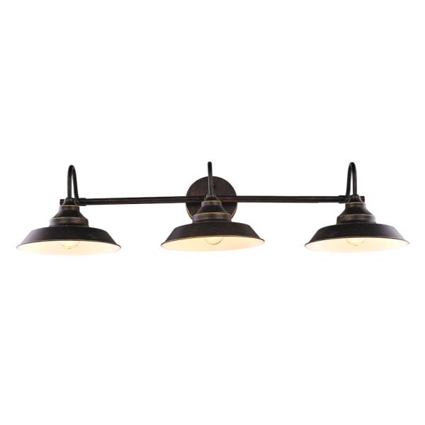 Bathroom Vanity Light 3 Light Wall Sconce Fixture Gooseneck Wall Mount Lamp （WH