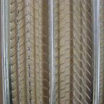 Building materials for plastering of expansion walls, metal ribs