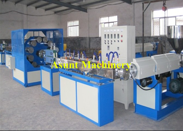PVC Fiber Reinforced Soft Pipe Production Line , 8-31MM Garden PVC Pipe Making Machine