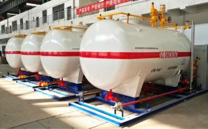 Quality 10CBM / 10000 Liters Gas LPG Tank With Dispenser Equipments And Scales wholesale