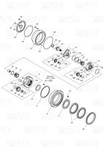 Quality 404-00098C 170402-00009 TRAVEL DRIVE USE FOR DOOSAN CATALOG DX300 SOLAR300-5/7 wholesale