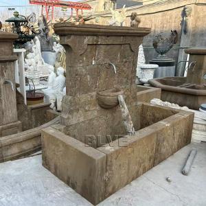 Quality Marble Wall Water Fountains Outdoor Natural Stone Garden Antique Fountain Handcarved Front Yard wholesale