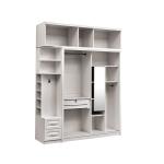 Eco Friendly White Wooden Wardrobe With Sliding Door Washable Height 20cm