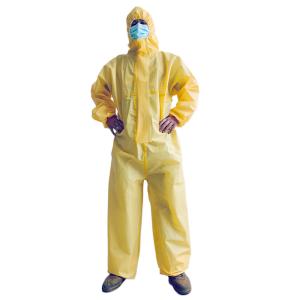 Quality PE Type 3 Disposable Coveralls With Tape Disposable Chemical Coverall For Oil Cleaning wholesale