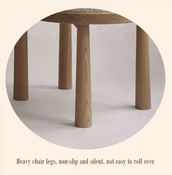 Unique Design Nordic Style Wooden Dining Chair Fabric Leisure Chairs