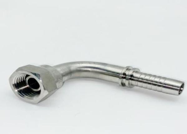 Forged End Connection Hydraulic Hose Fittings Stainless Steel Single Hex 90