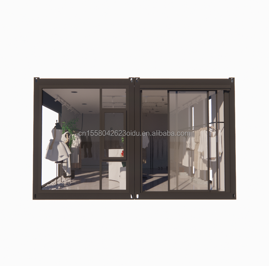 Wall 100mm Wave Sandwich Panel Hotel Container Store Customizable Flat Packaging Quick Installation Prefabricated House
