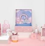 Pink Jewelry Embossed Recycled Paper Gift Boxes