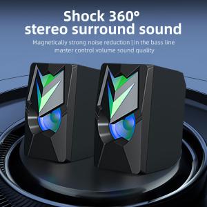 Quality Omidirectional Sound 2.0 Music Speakers RGB Desk Speakers For Laptop OEM wholesale
