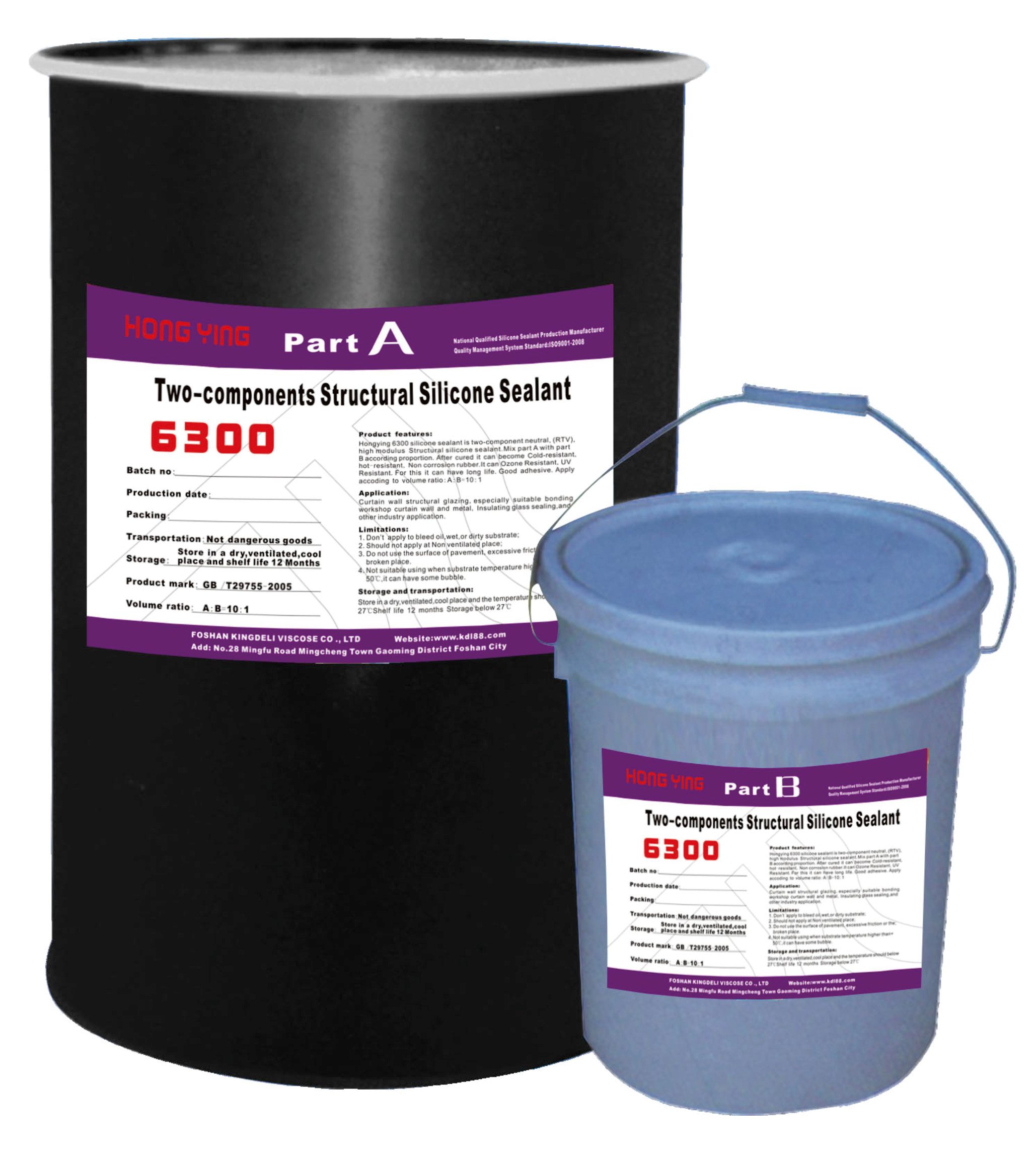 Structural Black Two Component Silicone Sealant For Ceramic Glass Wood