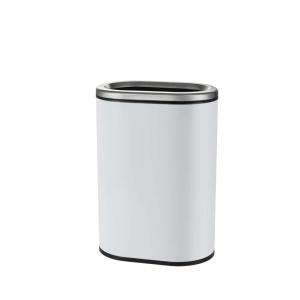 Quality Oval Silver 12L Stainless Steel Rubbish Bin wholesale
