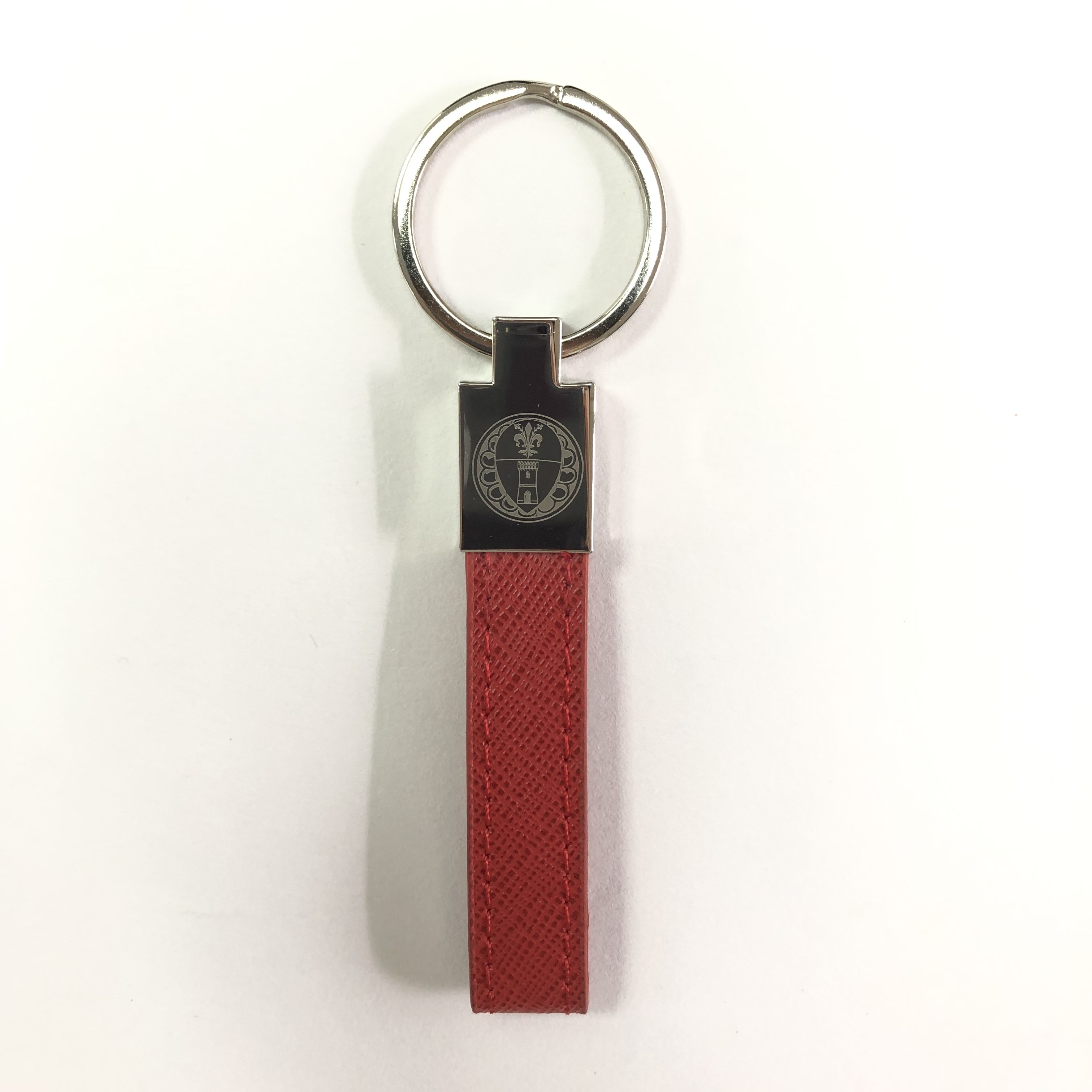 Wholesale Promotional Gifts Custom Company Engraved Logo Personalized Key Ring Chain Designers Metal Pu Custom Leather Keychain