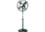 Vintage Metal Blade Oscillating Fan Nickel Finished / Retro Standing Fan